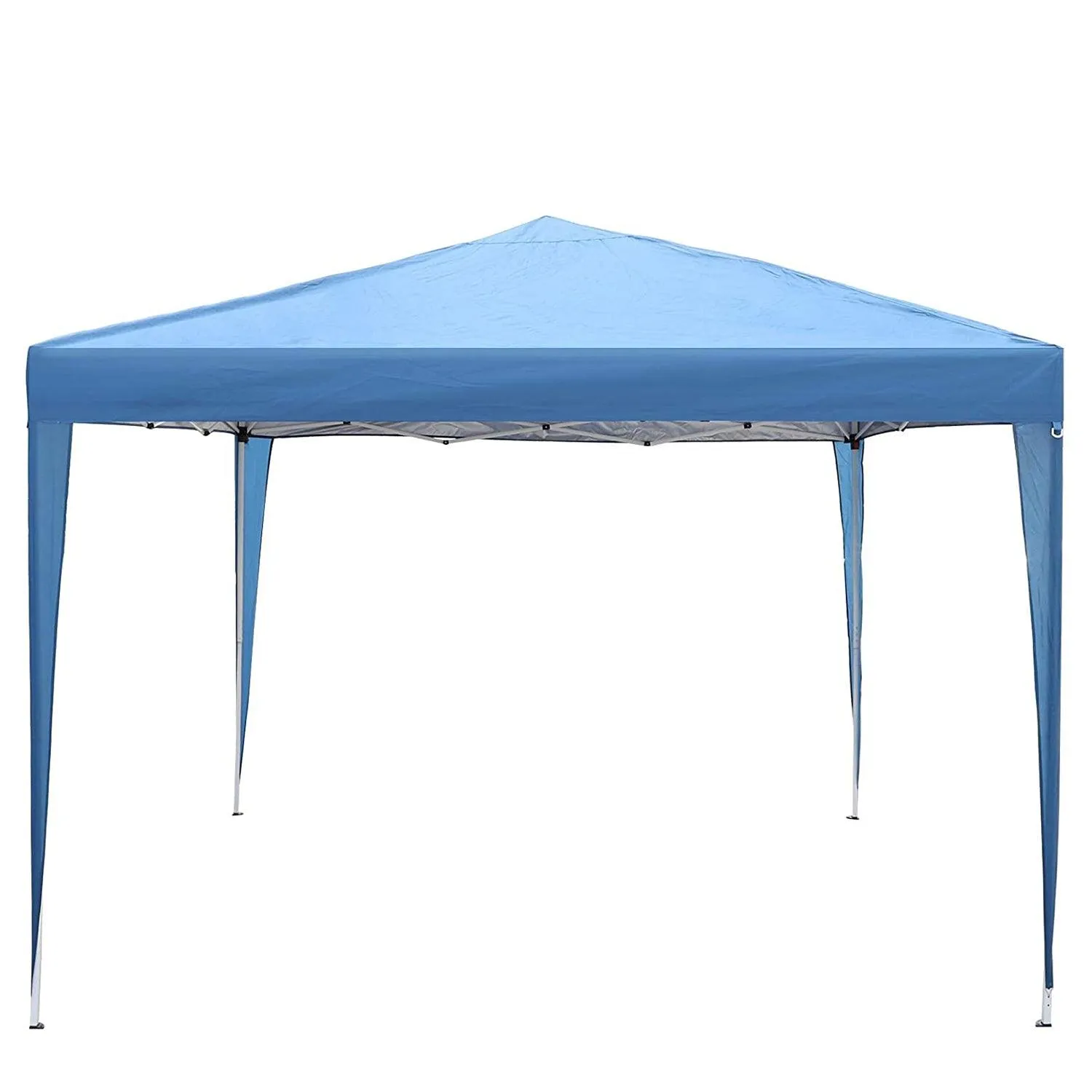 Pop up Gazebo Canopy Tent, 10'x10' Patio  Easy to Setup Portable Outdoor Sun Shade, Blue