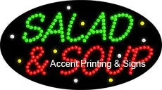 Salad & Soup Flashing & Animated LED Sign (High Impact, Energy Efficient)