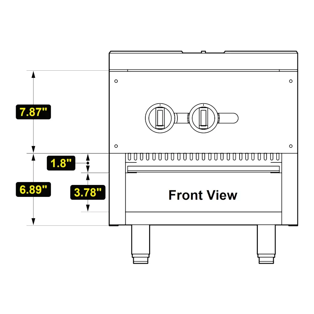 Serv-Ware SSSP-1 18” Dual Ring Cast Iron Stock Pot with 1 Burner and 1 Open Front Cabinet, Natural Gas, 110,000 BTU