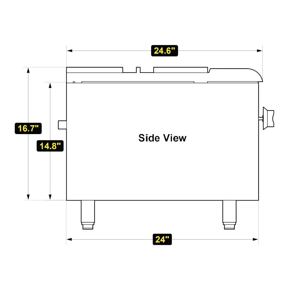 Serv-Ware SSSP-1 18” Dual Ring Cast Iron Stock Pot with 1 Burner and 1 Open Front Cabinet, Natural Gas, 110,000 BTU