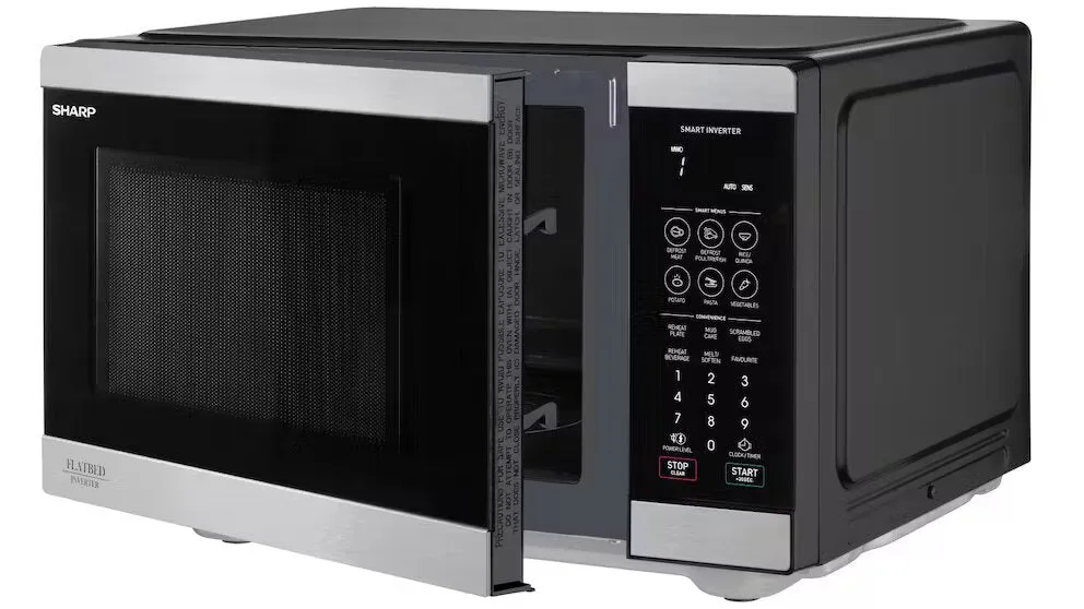 Sharp SM267FHST 26L Flatbed Microwave Oven with Smart Inverter Stainless Steel