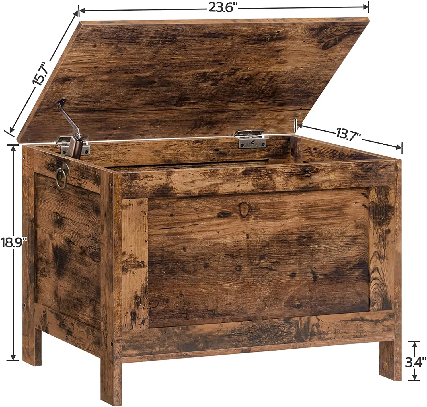 Storage Chest, Retro Toy Box Organizer, Sturdy Entryway Storage Bench