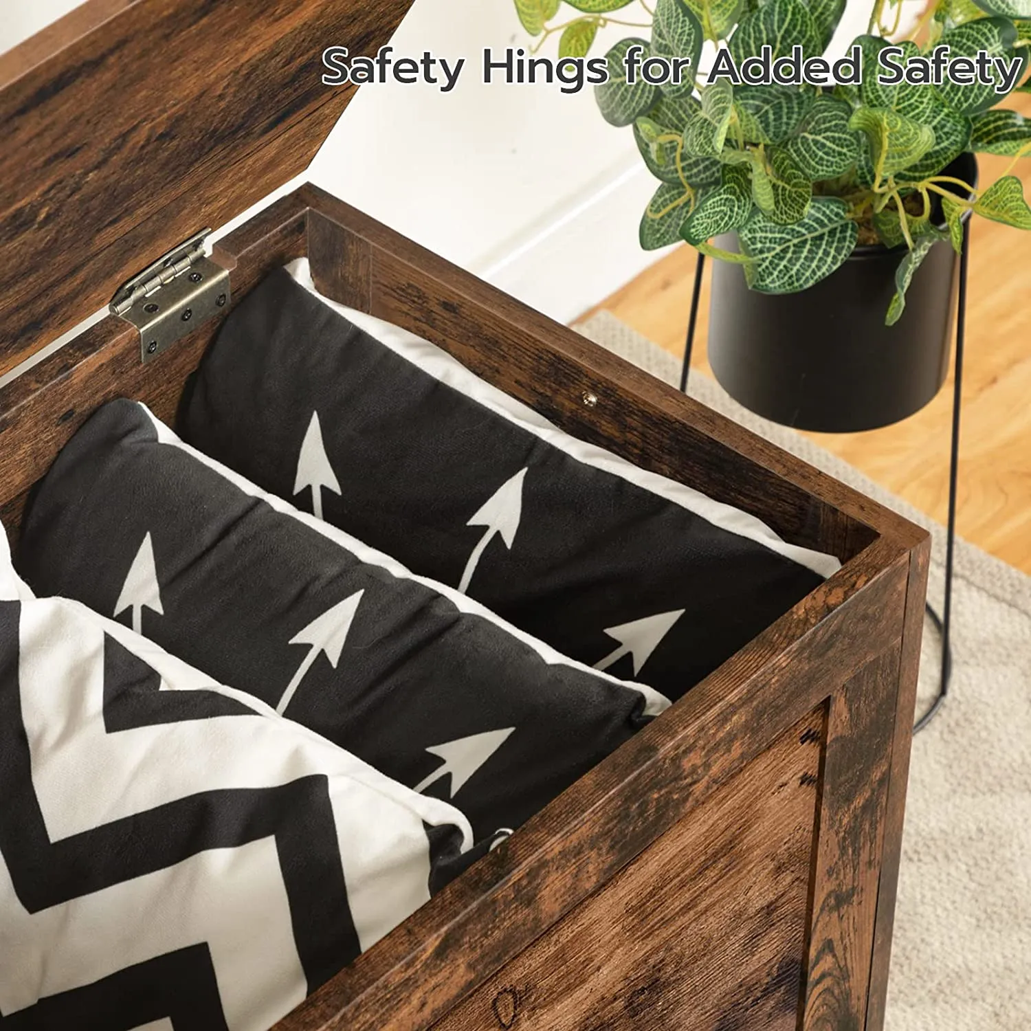 Storage Chest, Retro Toy Box Organizer, Sturdy Entryway Storage Bench