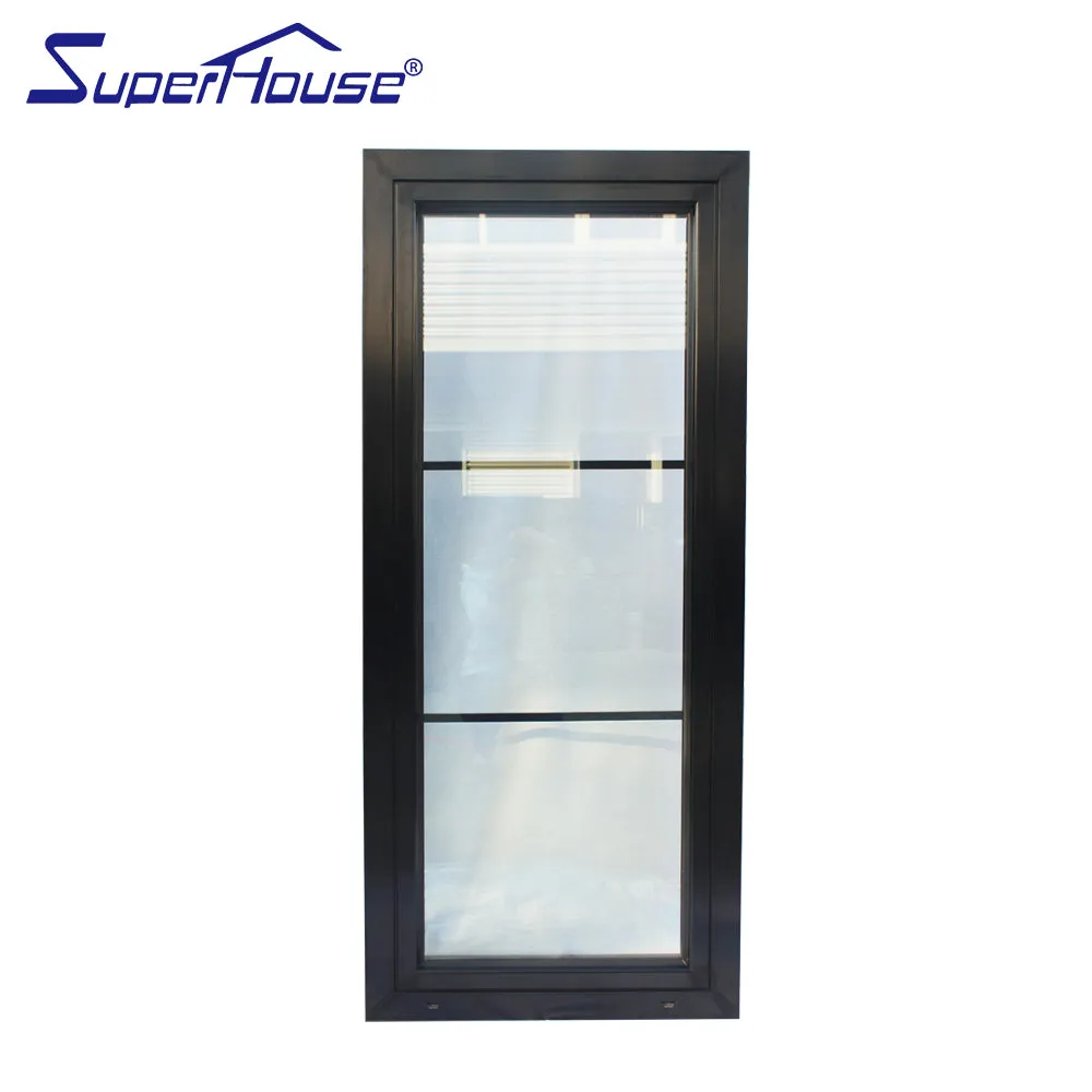 Superwu Australia standard thermal break safe warm heating sound proof aluminum tilt and turn window with decorate grill