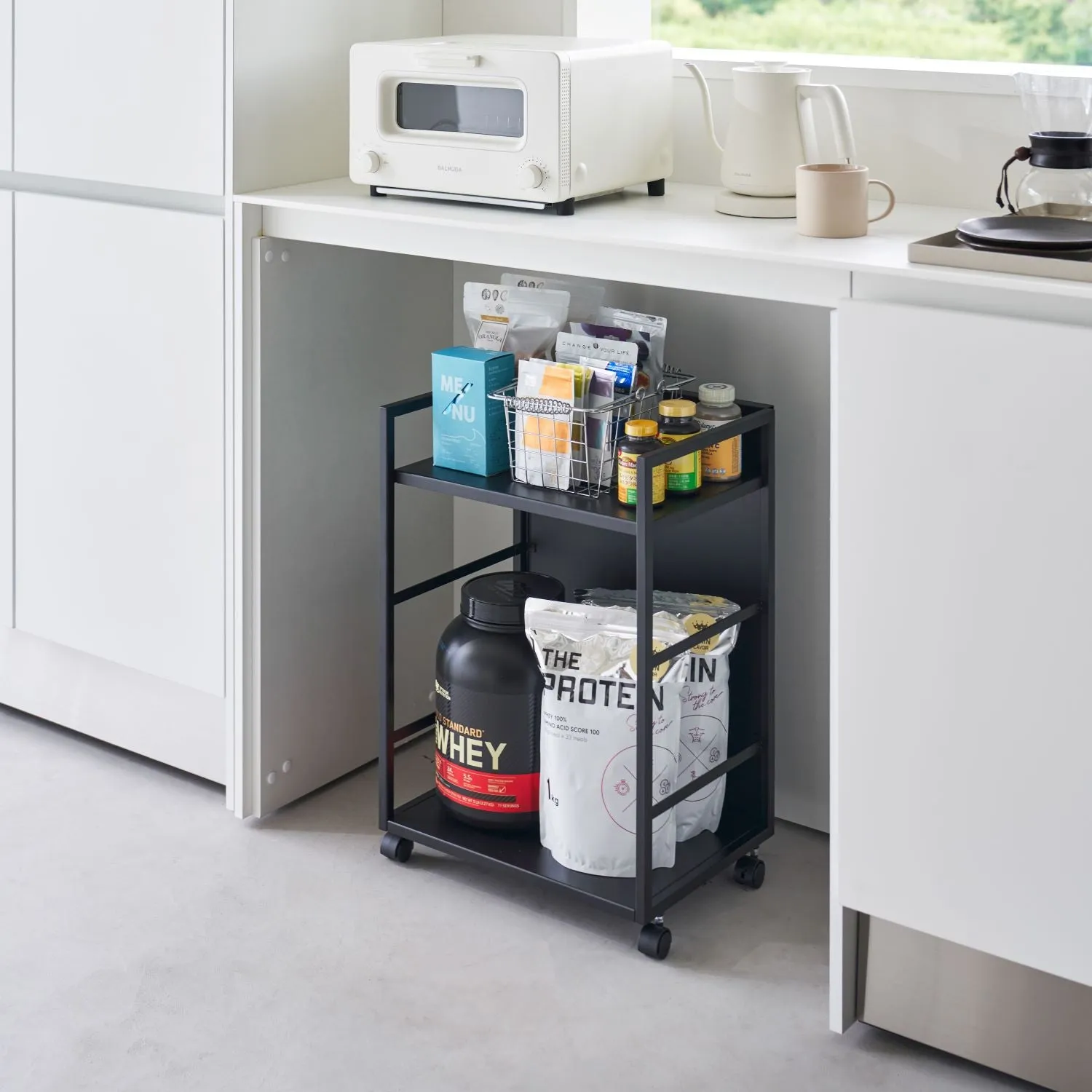 Two Tier Hideaway Storage Cart