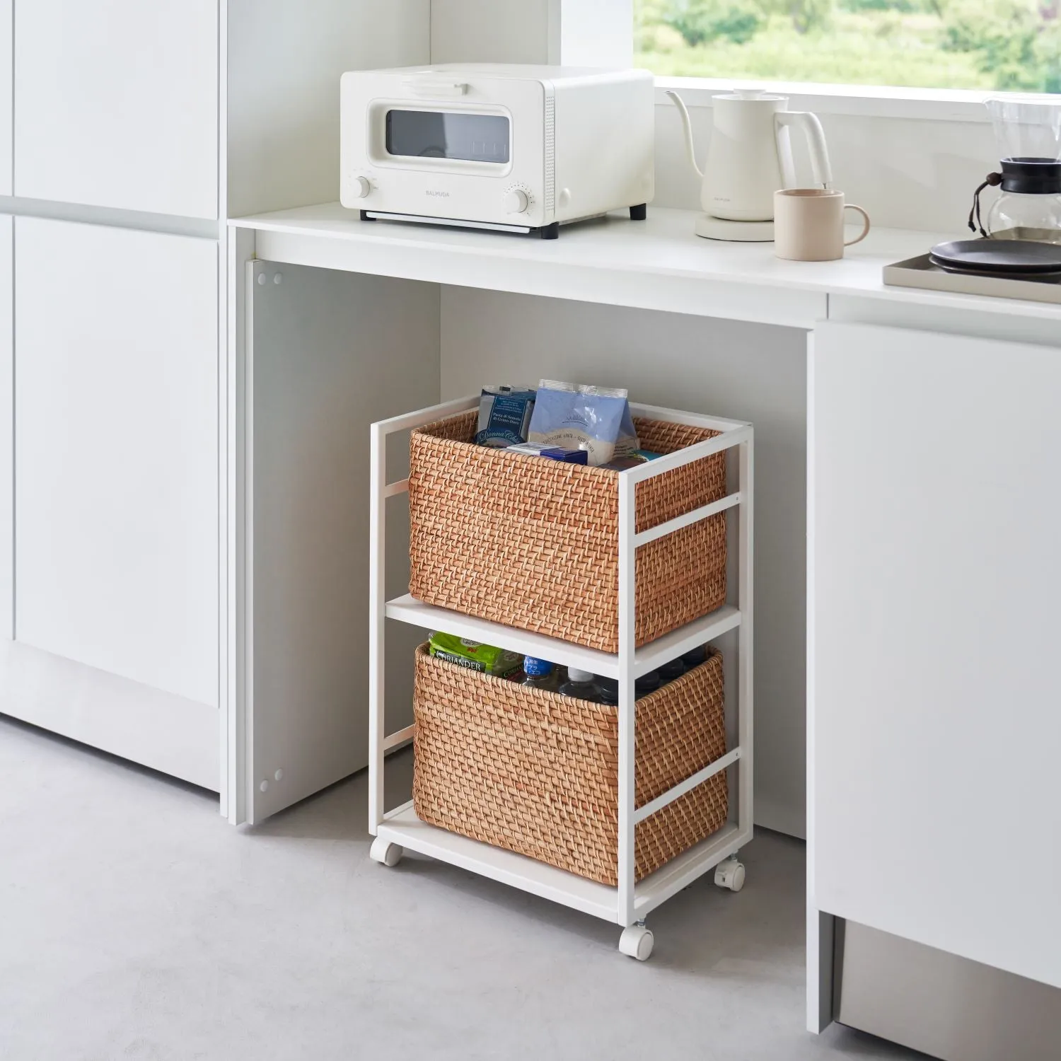 Two Tier Hideaway Storage Cart