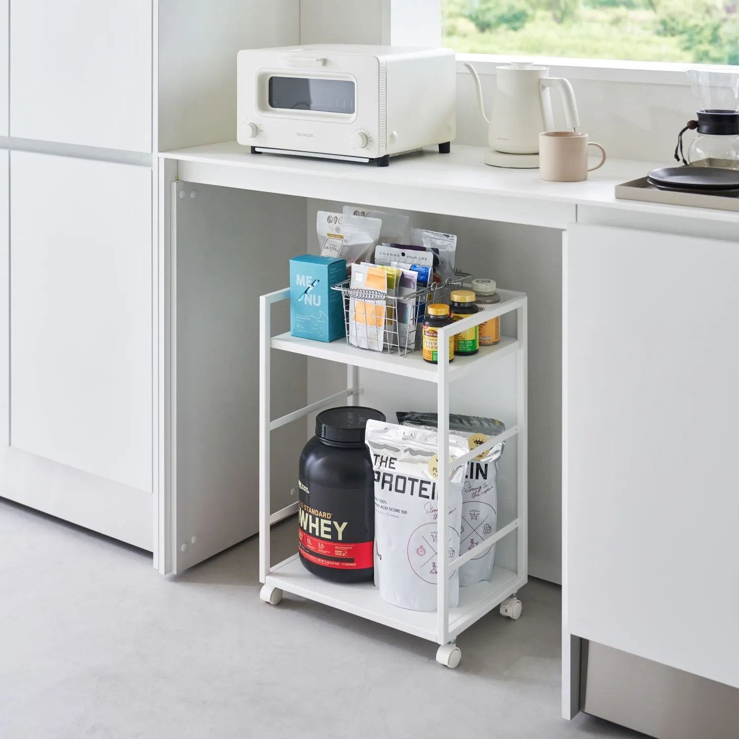 Two Tier Hideaway Storage Cart