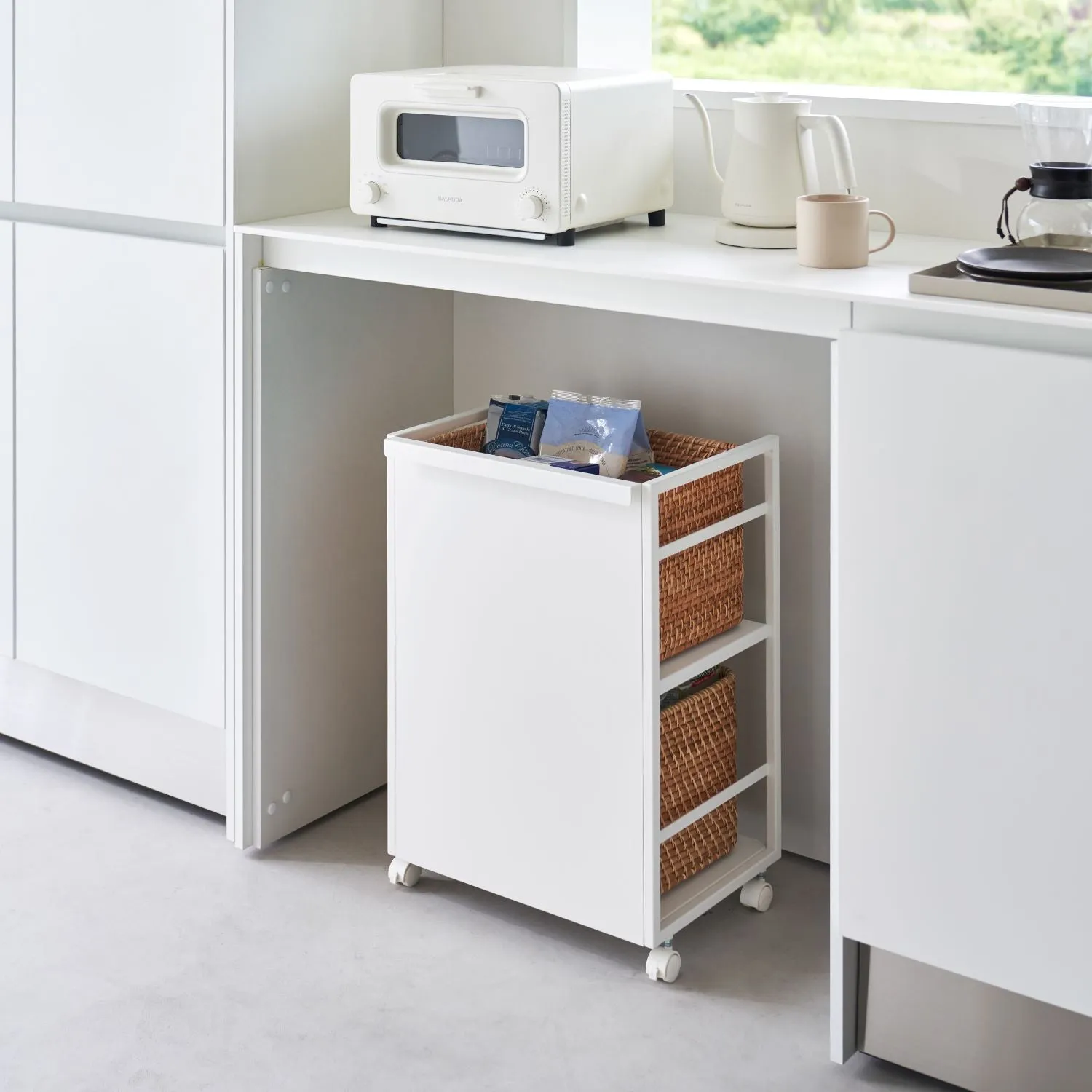 Two Tier Hideaway Storage Cart