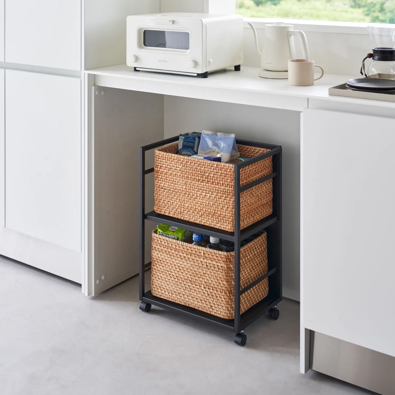 Two Tier Hideaway Storage Cart