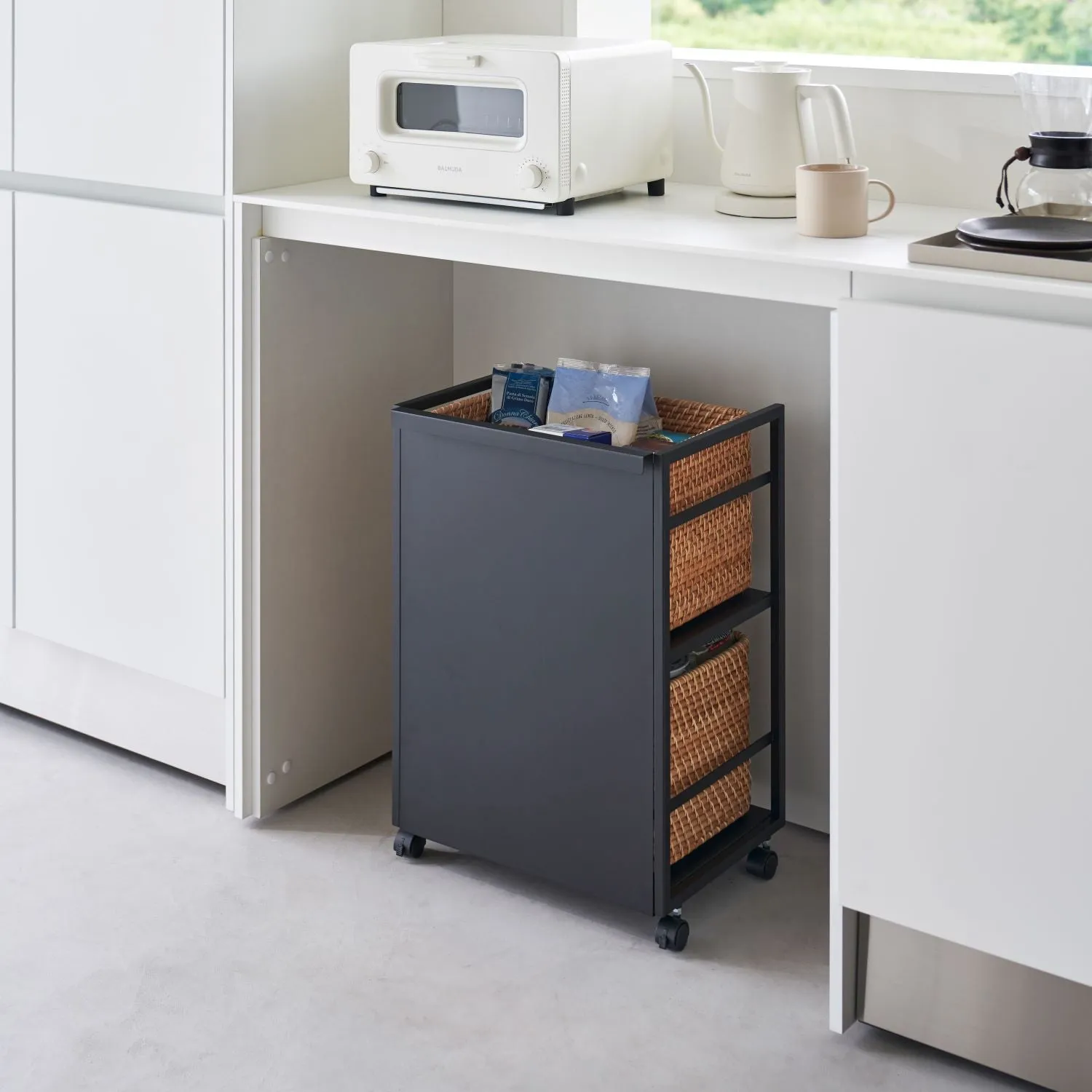 Two Tier Hideaway Storage Cart