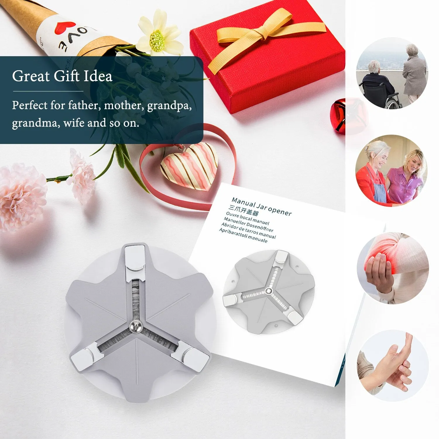Under Cabinet Jar Opener: Empower Weak Hands and Seniors with 3-in-1 Gripper Magic!