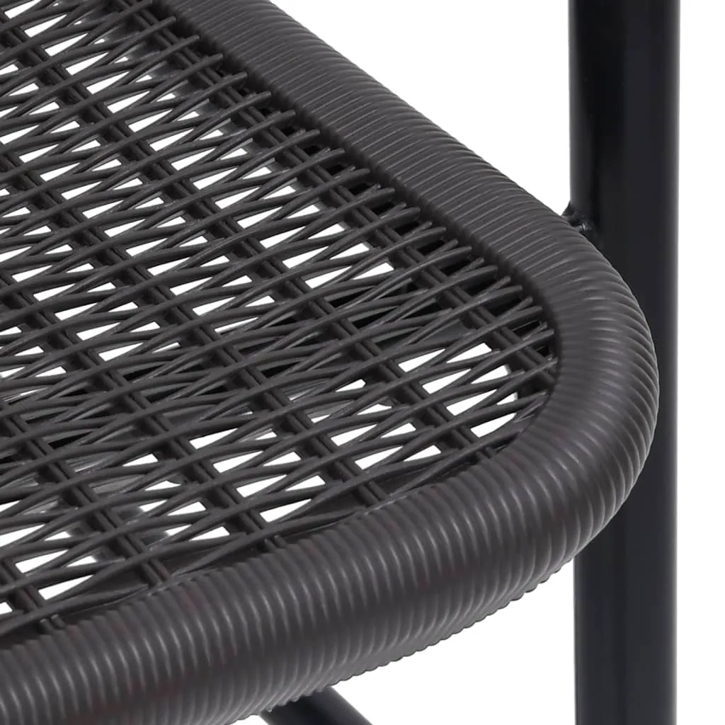 vidaXL 3 Piece Patio Dining Set Black - Sturdy and Durable