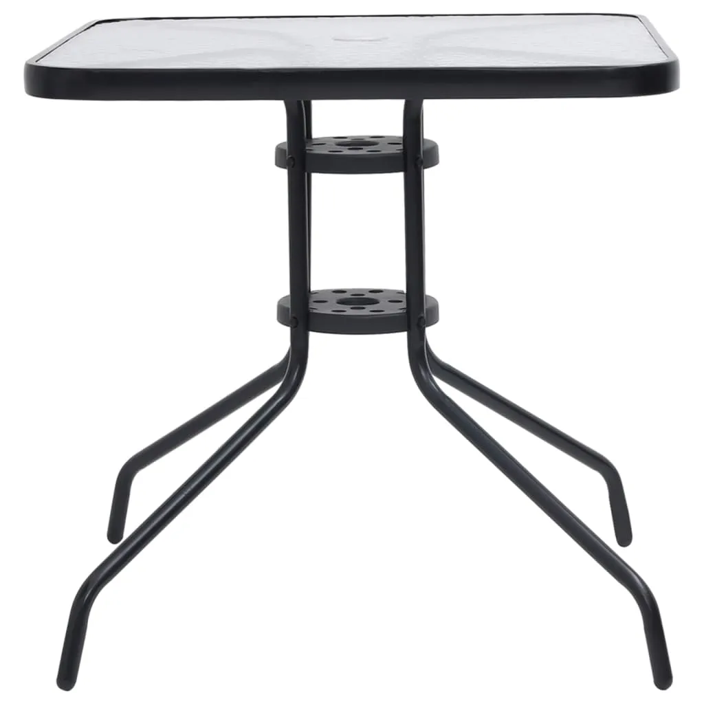 vidaXL 3 Piece Patio Dining Set Black - Sturdy and Durable