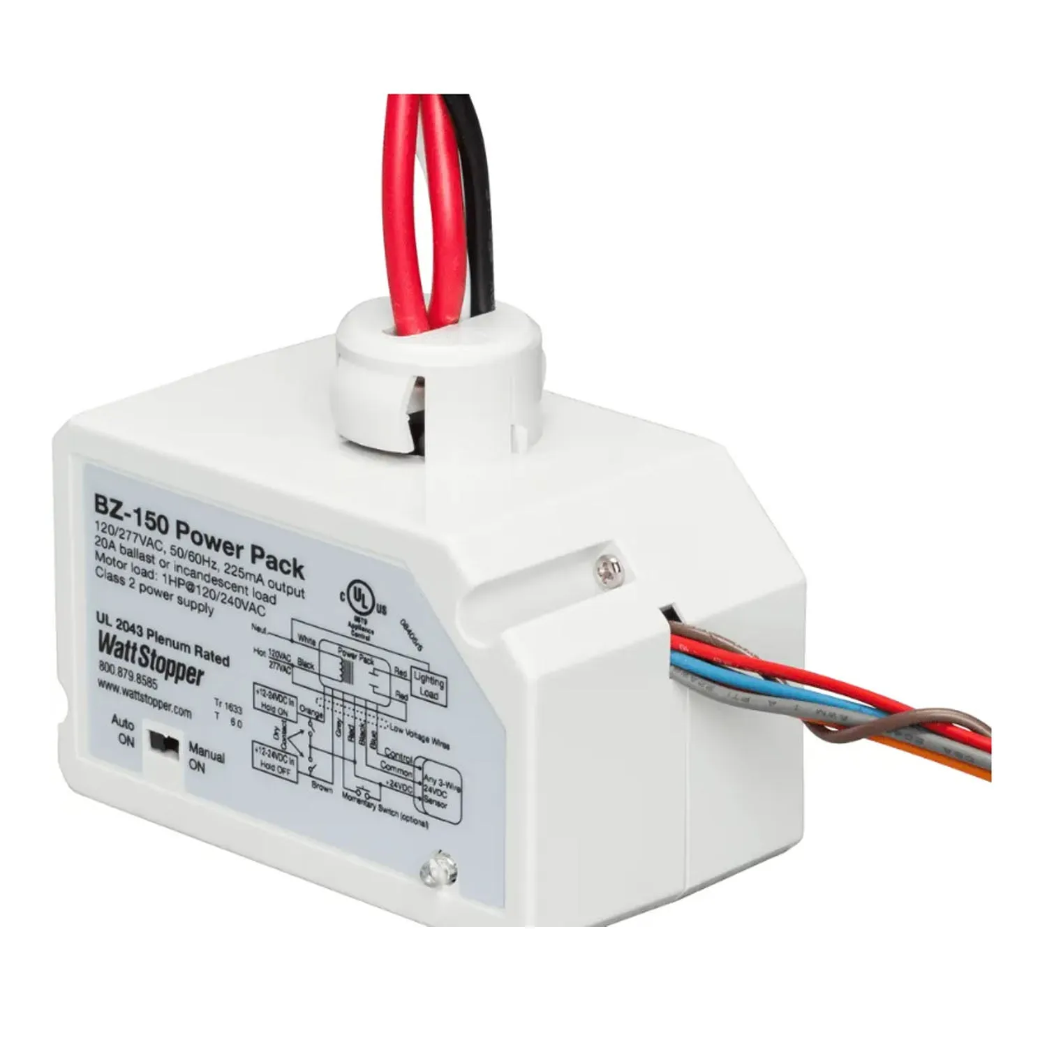 Wattstopper Universal Voltage Power Pack, 225mA, Auto or Manual On/Off