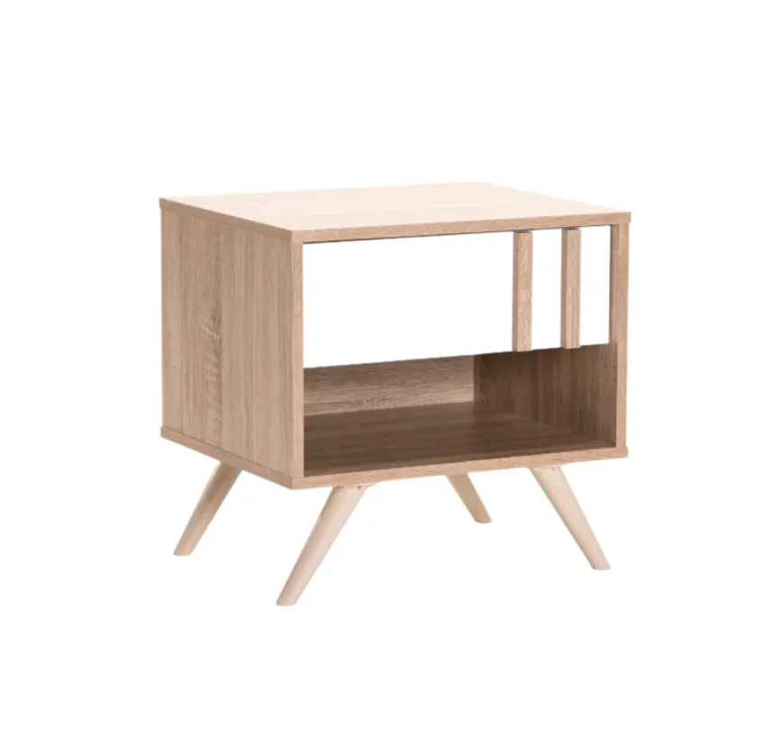 Wood 1 Drawer Nightstand Pedestal