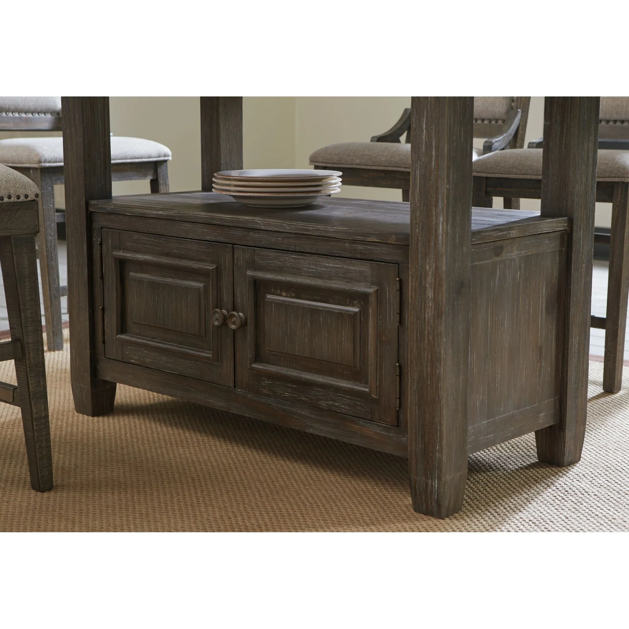 Wyndahl Counter Table - Rustic Brown - (D813-32)