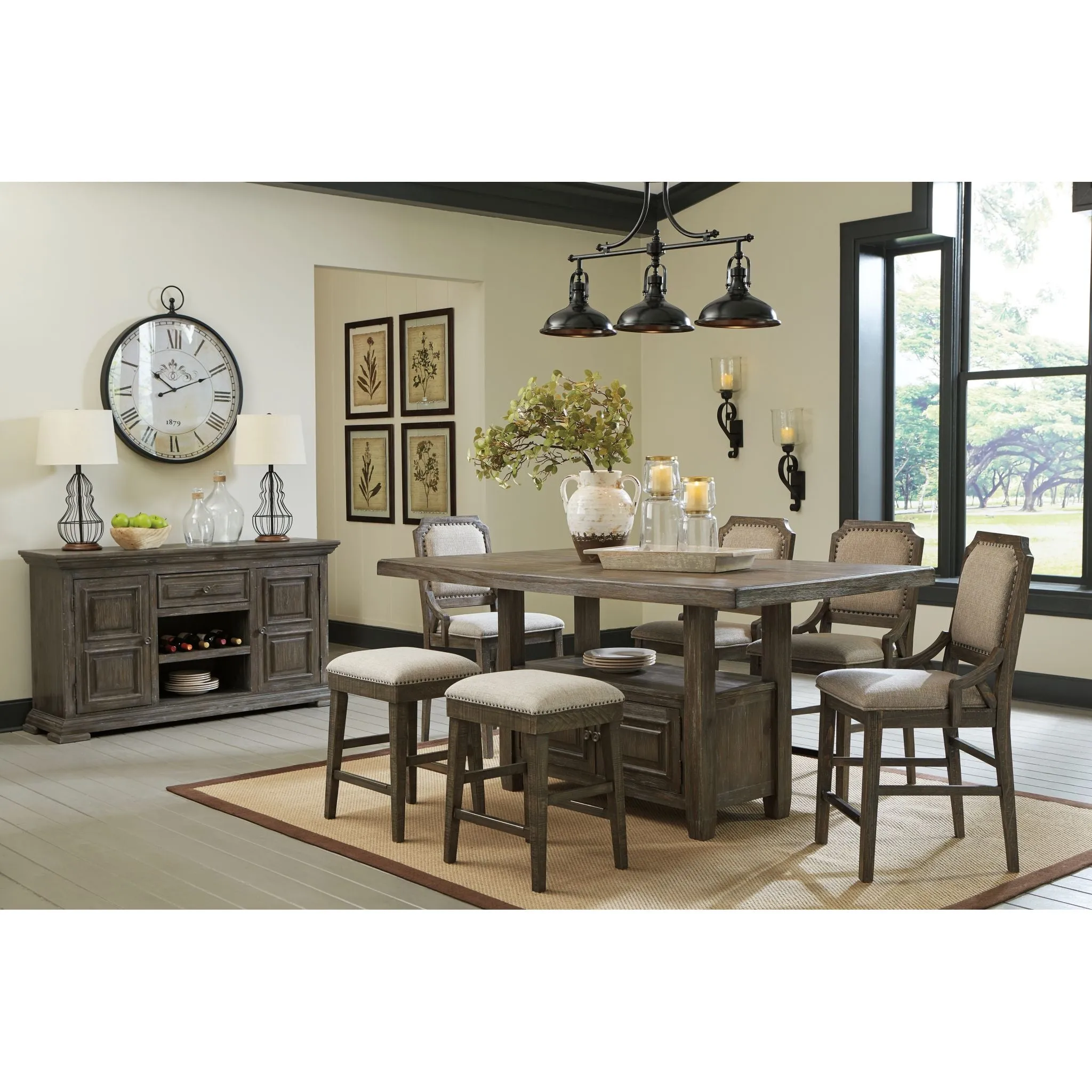 Wyndahl Counter Table - Rustic Brown - (D813-32)