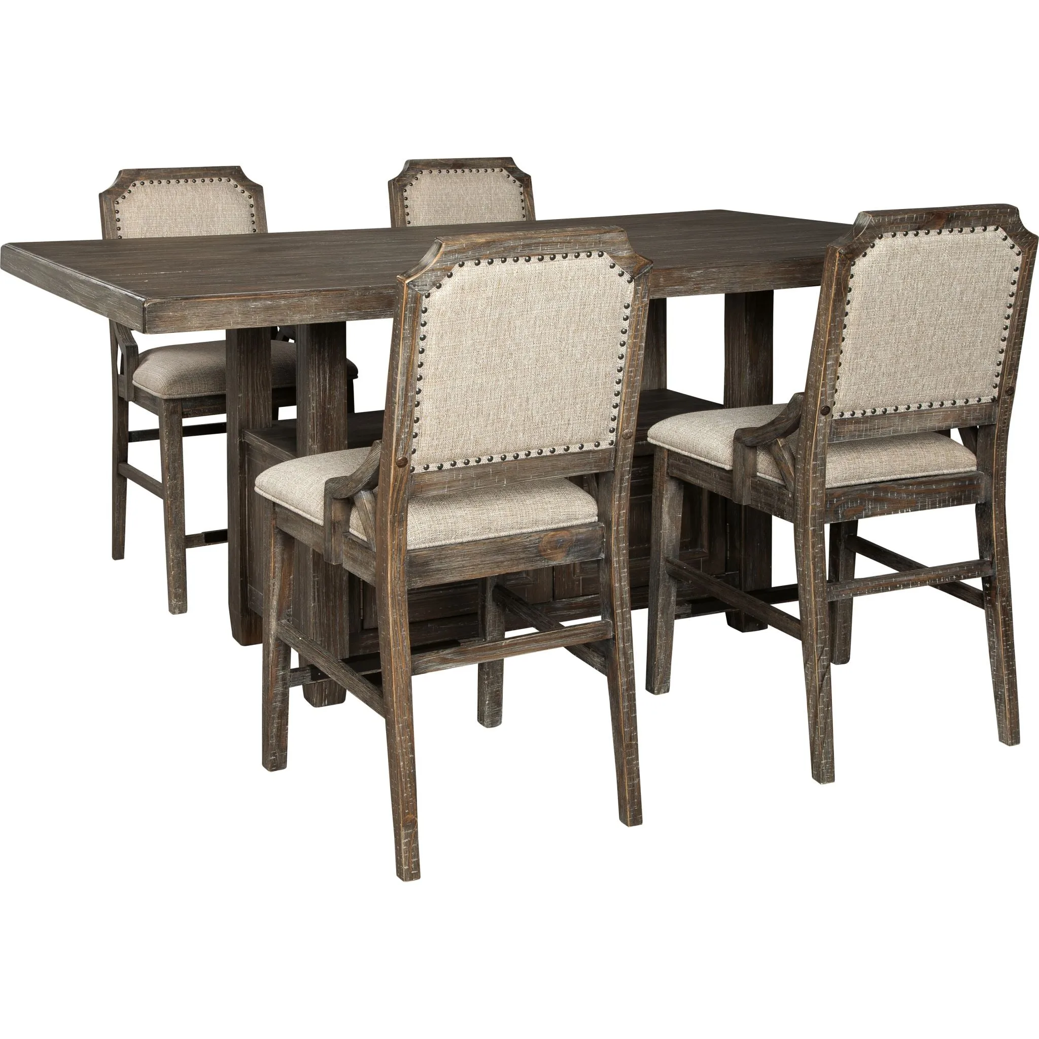 Wyndahl Counter Table - Rustic Brown - (D813-32)