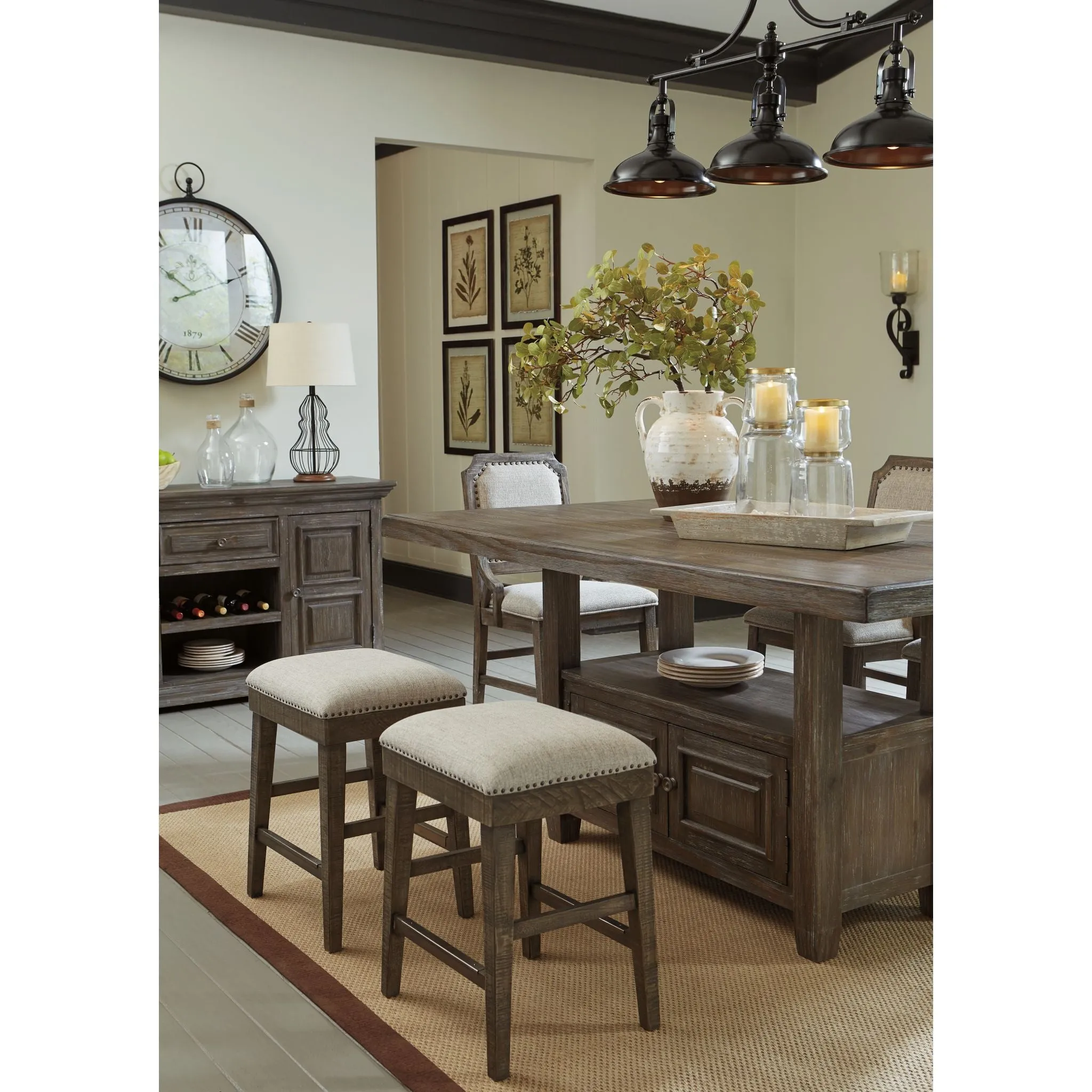 Wyndahl Counter Table - Rustic Brown - (D813-32)