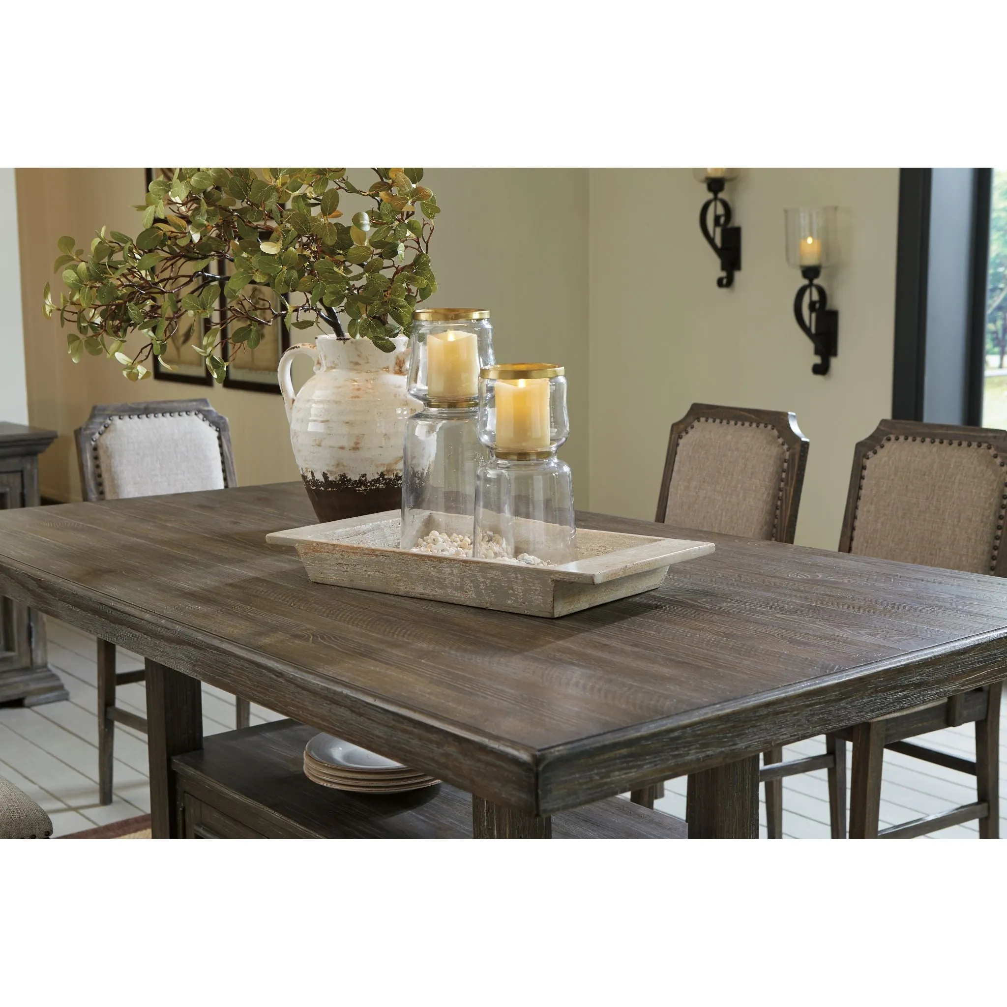 Wyndahl Counter Table - Rustic Brown - (D813-32)