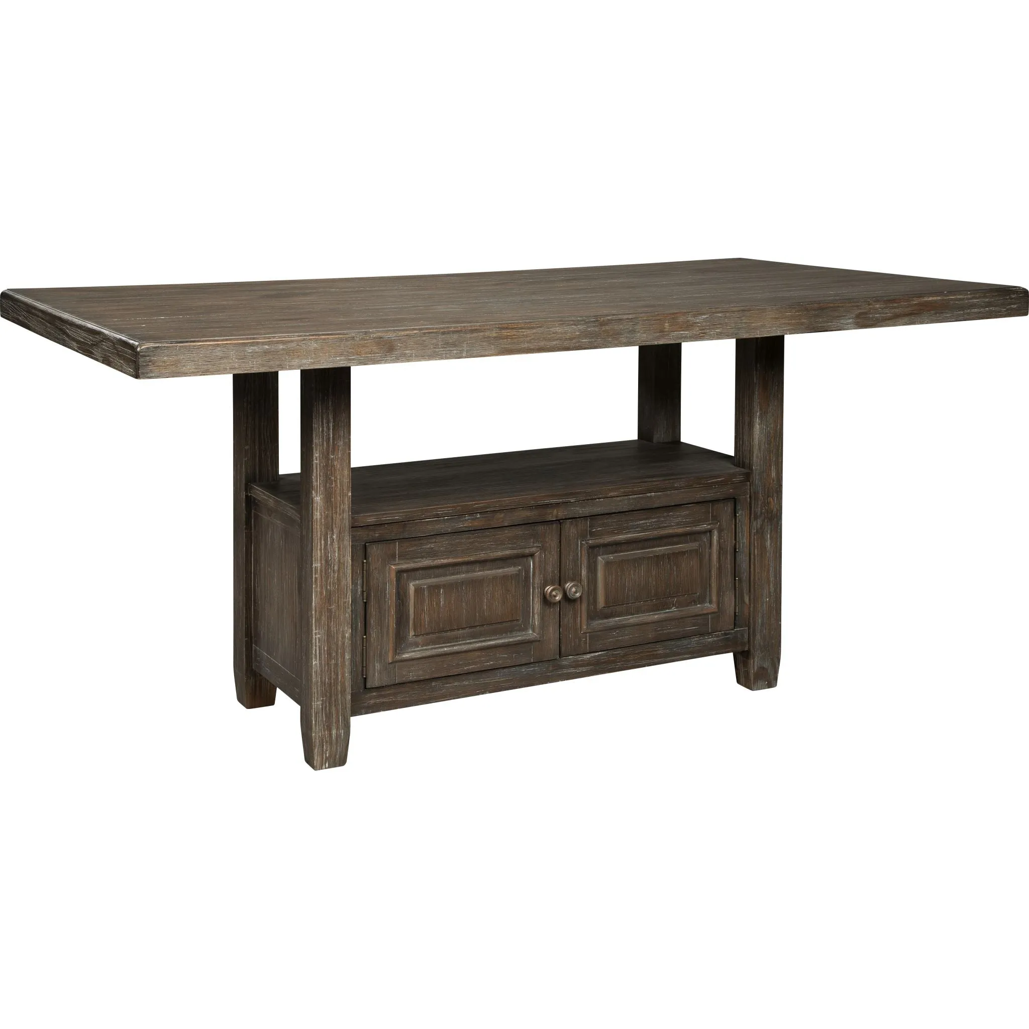 Wyndahl Counter Table - Rustic Brown - (D813-32)