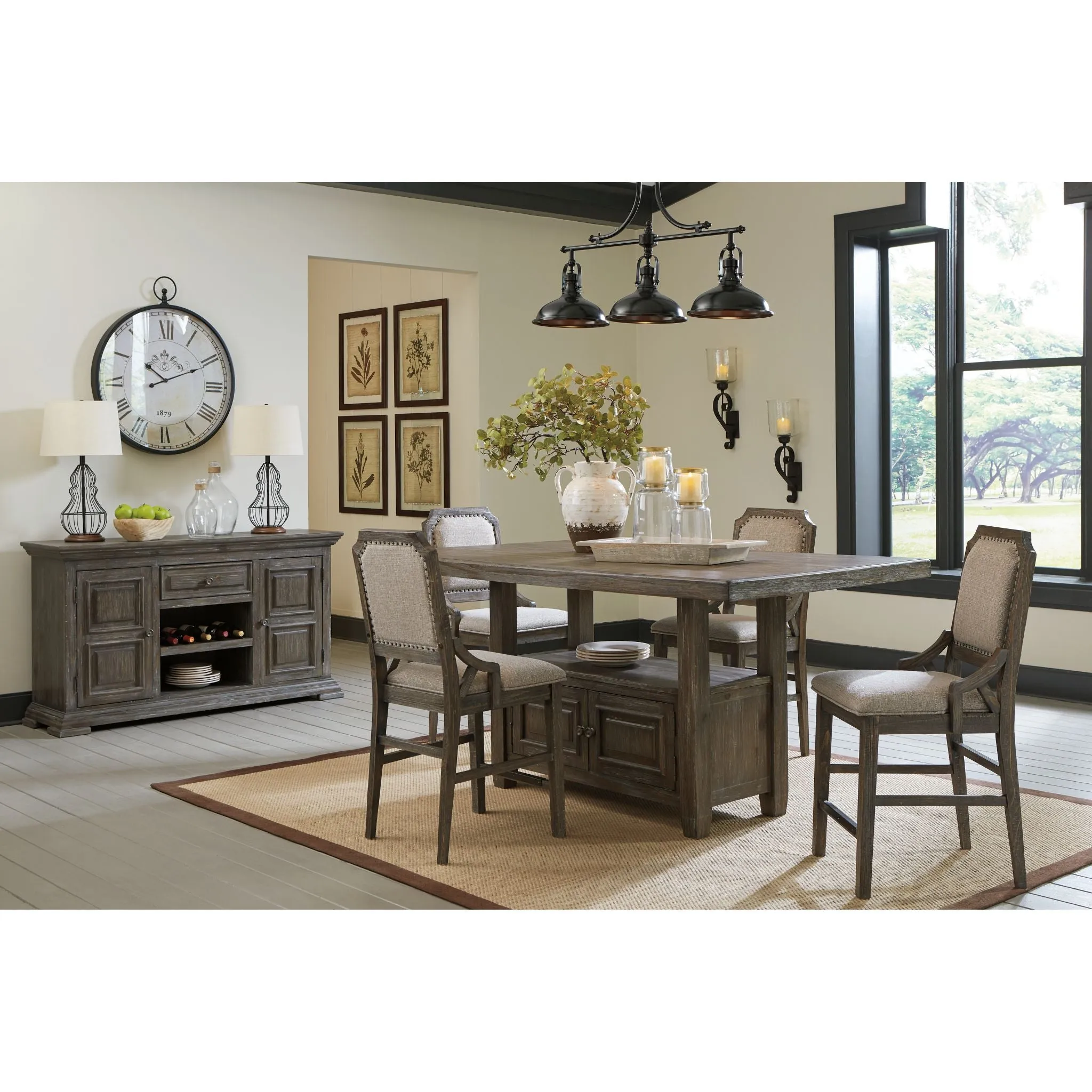 Wyndahl Counter Table - Rustic Brown - (D813-32)