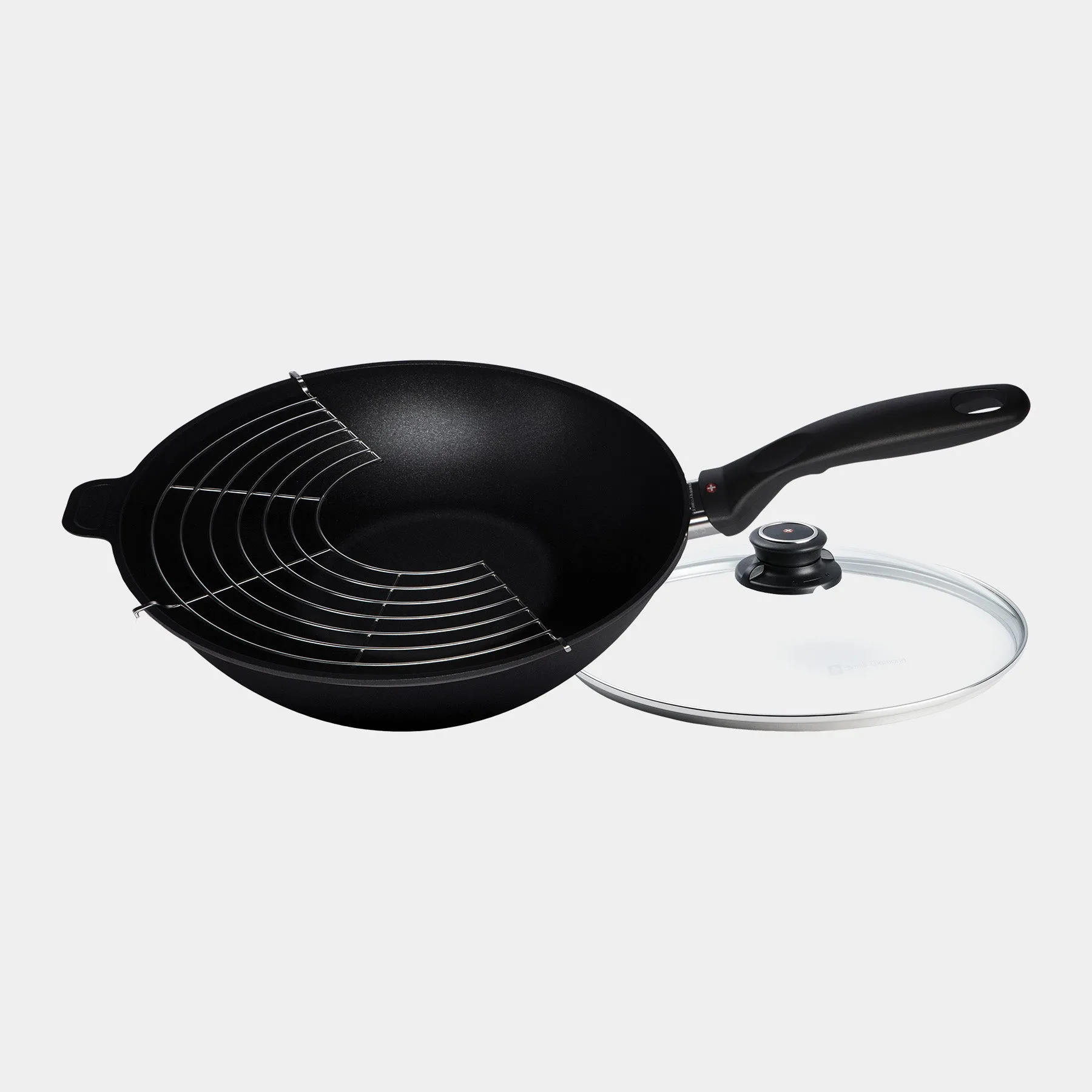 XD Nonstick Wok with Glass Lid - Induction